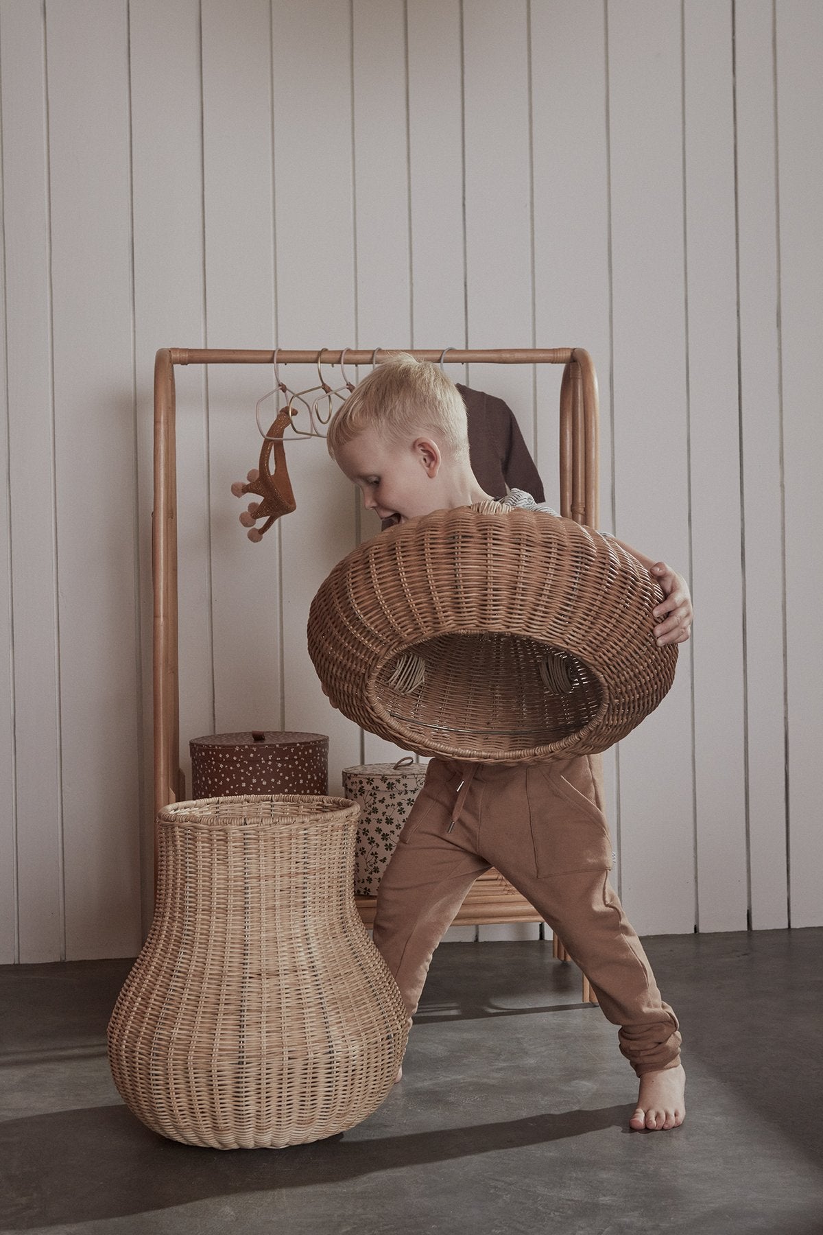 OYOY Mushroom basket in Natural