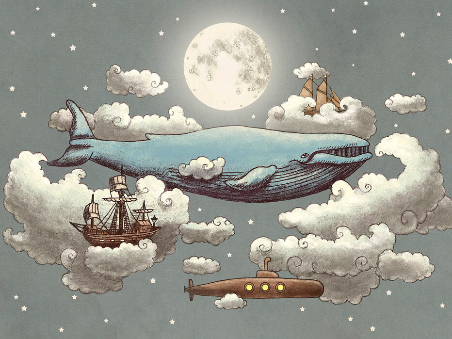 Kids Custom Wall Mural - Ocean Sky