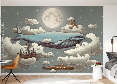 Kids Custom Wall Mural - Ocean Sky