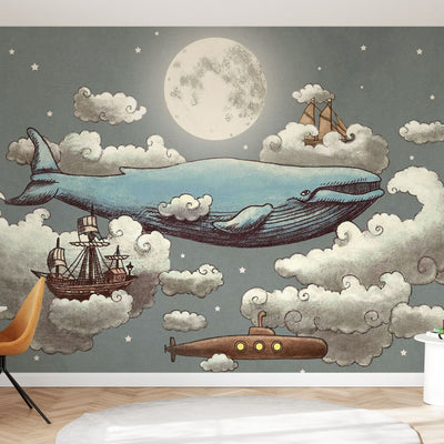 Kids Custom Wall Mural - Ocean Sky