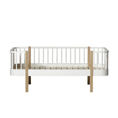 Oliver Furniture Wood Junior Day Bed (90x160 / 200cm) - White/Oak