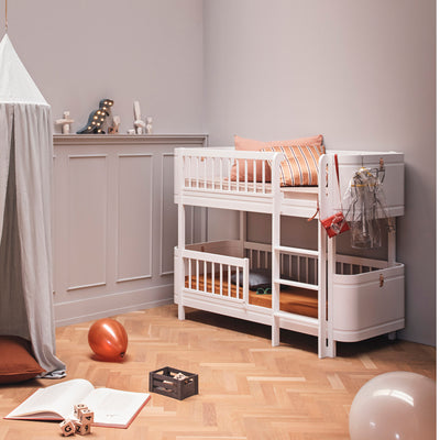 Oliver Furniture Wood Mini+ Low Bunk Bed - White