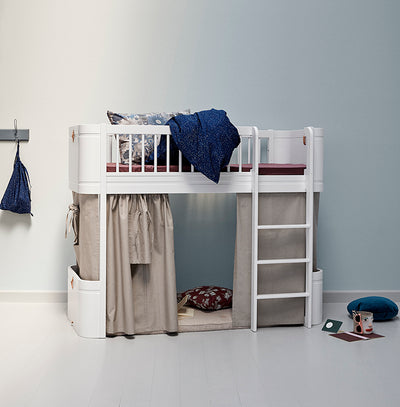 Oliver Furniture Mini+ Low Loft Bed - White