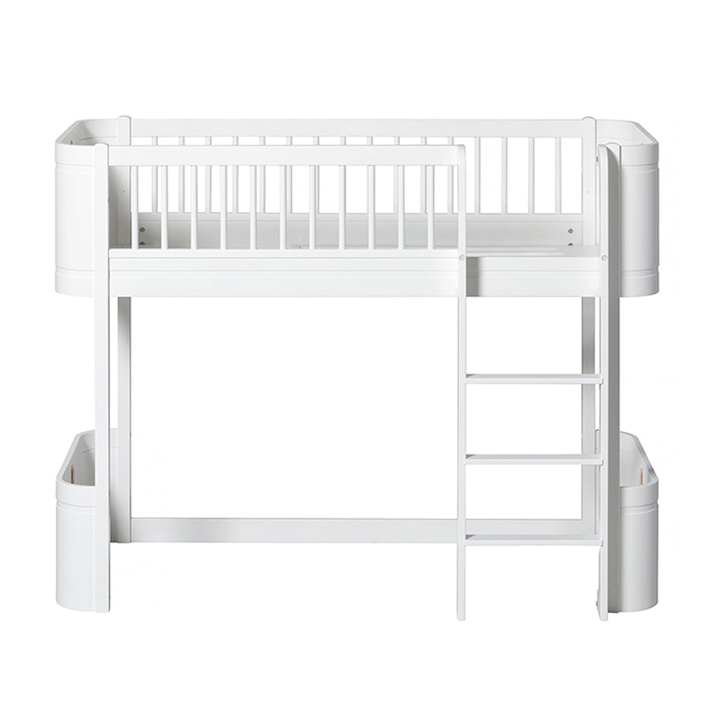 Oliver Furniture Mini+ Low Loft Bed - White