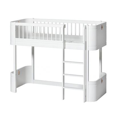 Oliver Furniture Mini+ Low Loft Bed - White