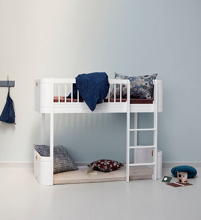 Oliver Furniture Mini+ Low Loft Bed - White