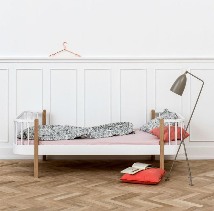 Lit simple pour enfants en bois Oliver Furniture - Blanc/chêne