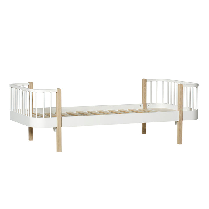 Lit simple pour enfants en bois Oliver Furniture - Blanc/chêne