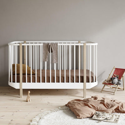 Oliver Furniture Wood Cot - White/Oak
