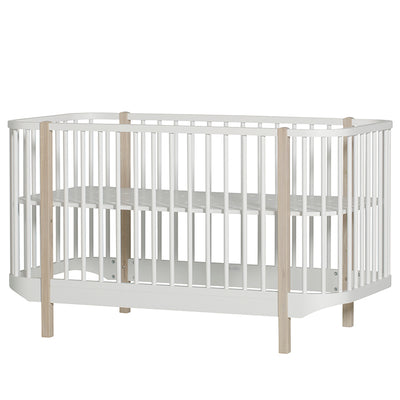 Oliver Furniture Wood Cot - White/Oak