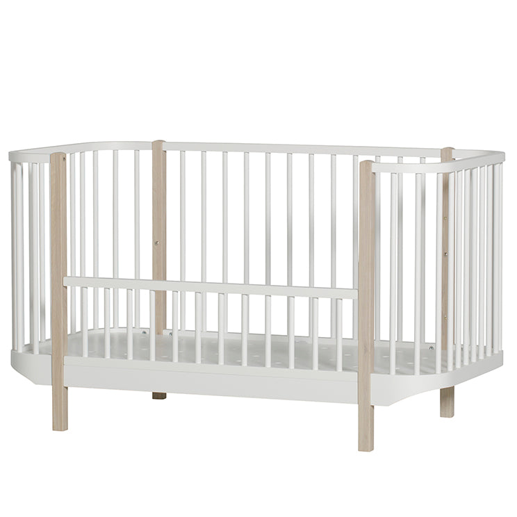 Oliver Furniture Wood Cot - White/Oak