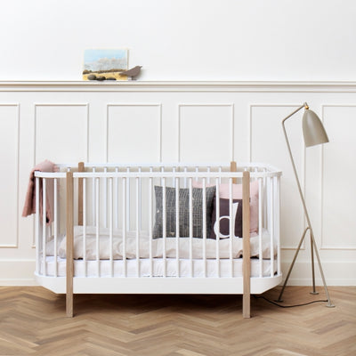 Oliver Furniture Wood Cot - White/Oak