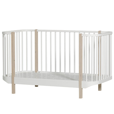 Oliver Furniture Wood Cot - White/Oak