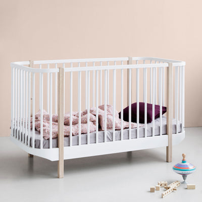 Oliver Furniture Wood Cot - White/Oak
