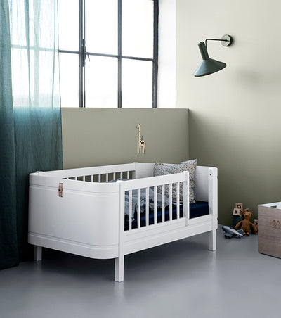 Oliver Furniture Wood Mini+ Cot Bed (0-9yrs) - White