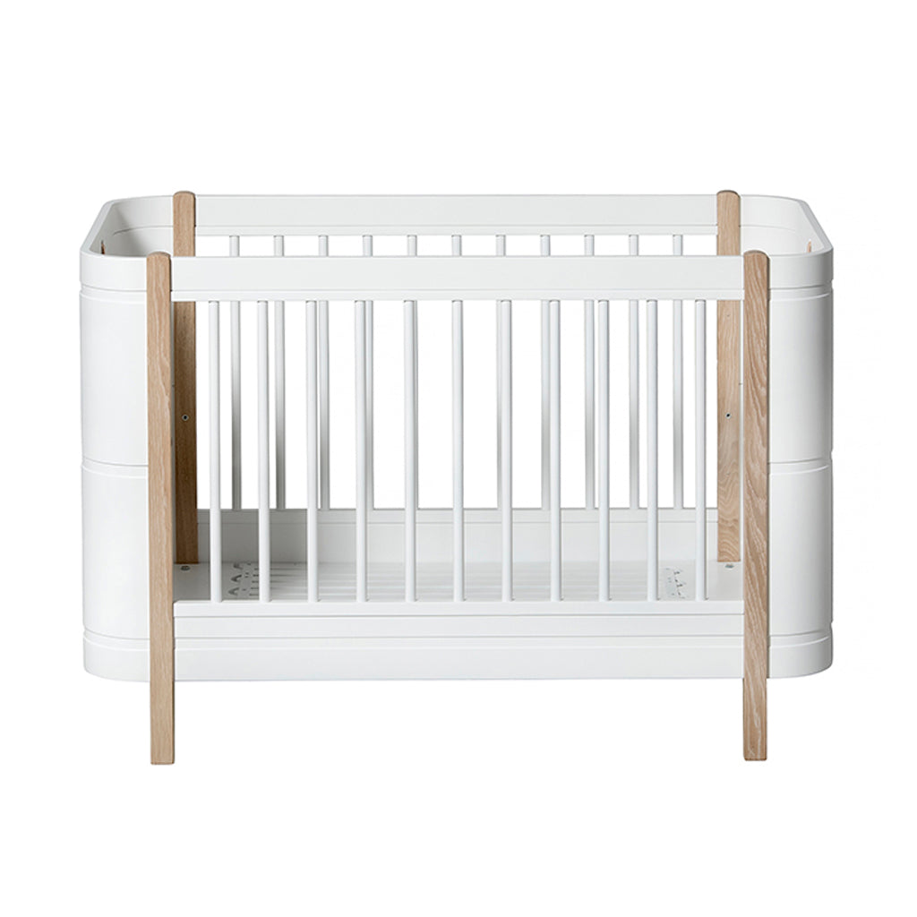 Oliver Furniture Wood Mini+ Cot Bed (0-9yrs) - White/Oak