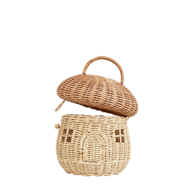 Olli Ella Rattan Mushroom Basket Josh & Jenna