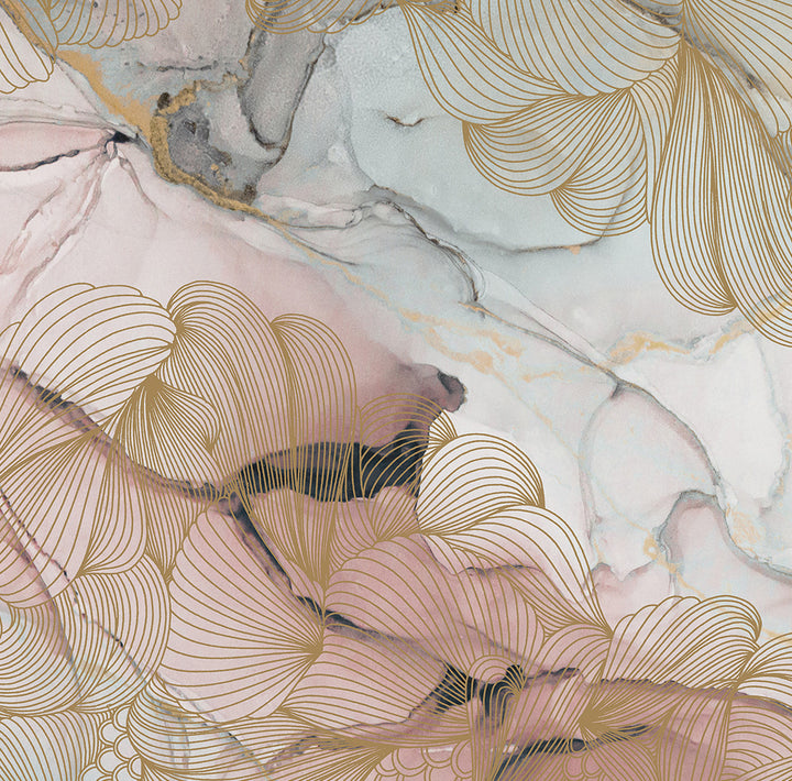 Individuelles Wandbild für Kinder – Opulenz, rosa Marmor