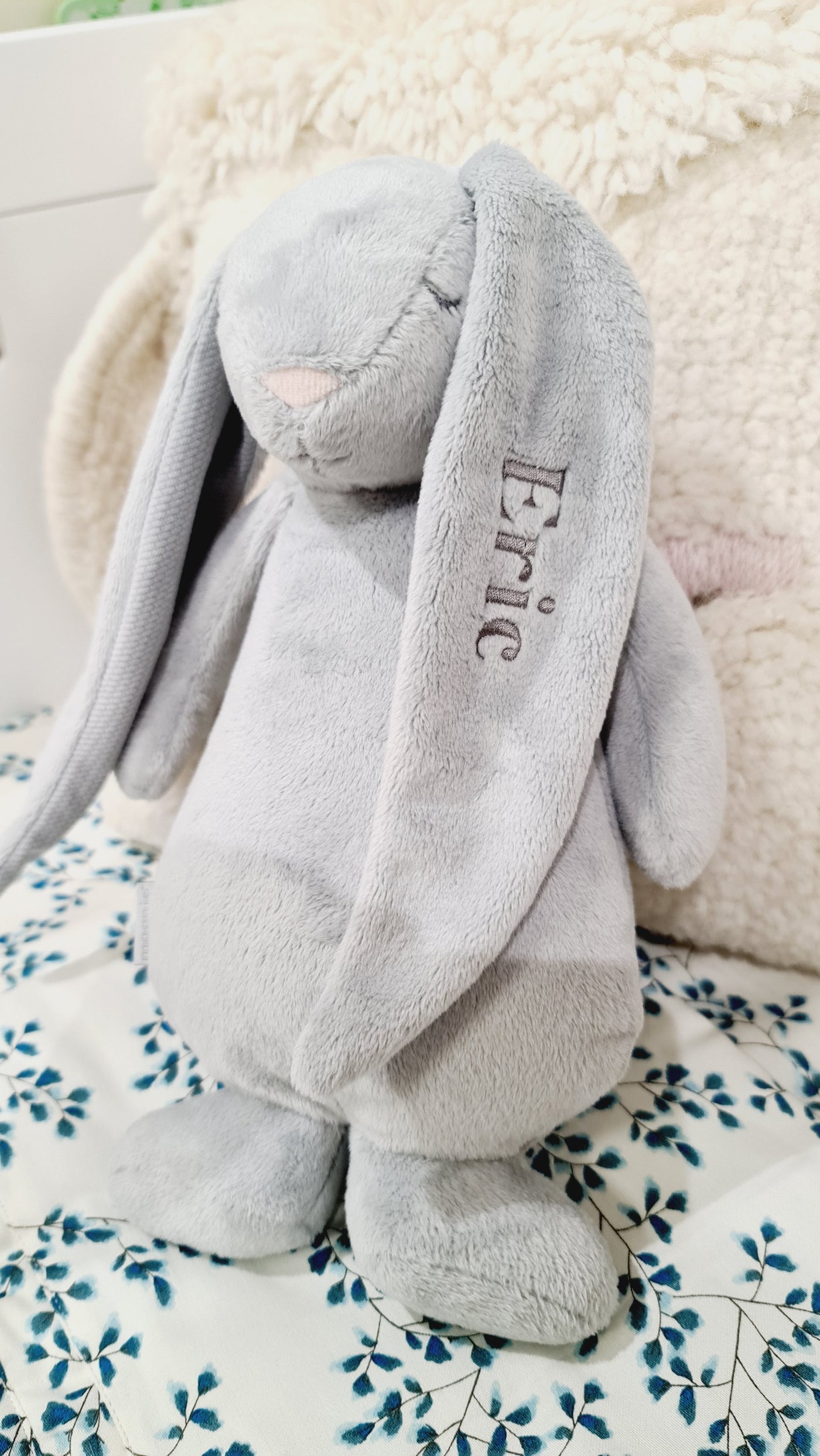 Personalised Moonie Humming Rabbit Sleep Aid - Silver