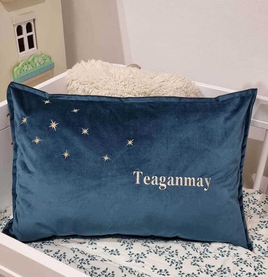 Personalised Luxury Velvet Cushion - Teal