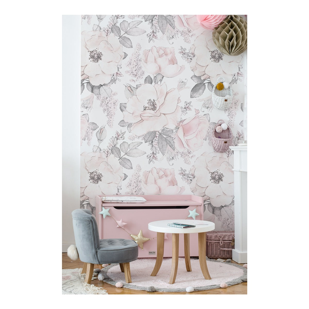 Pink Flower Garden Wallpaper