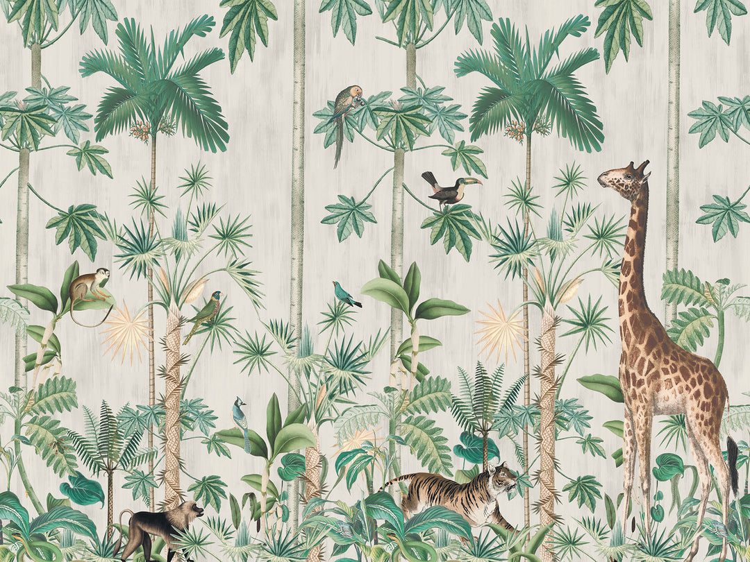 Individuelles Wandbild für Kinder - Giraffenspaziergang