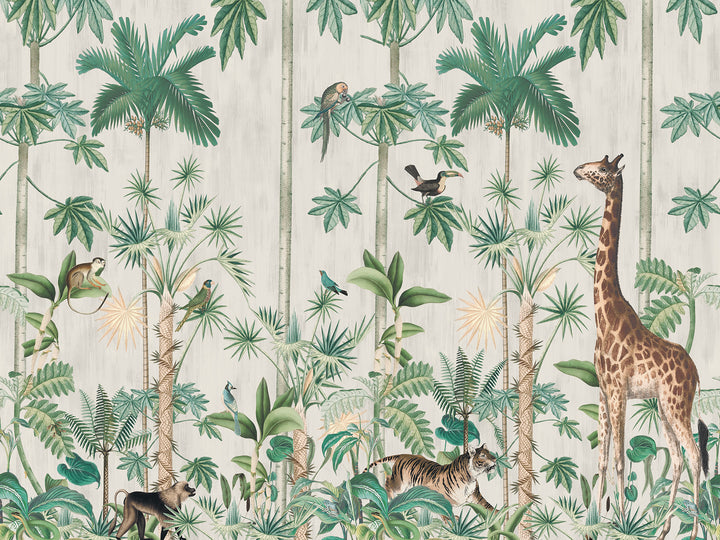 Individuelles Wandbild für Kinder - Giraffenspaziergang
