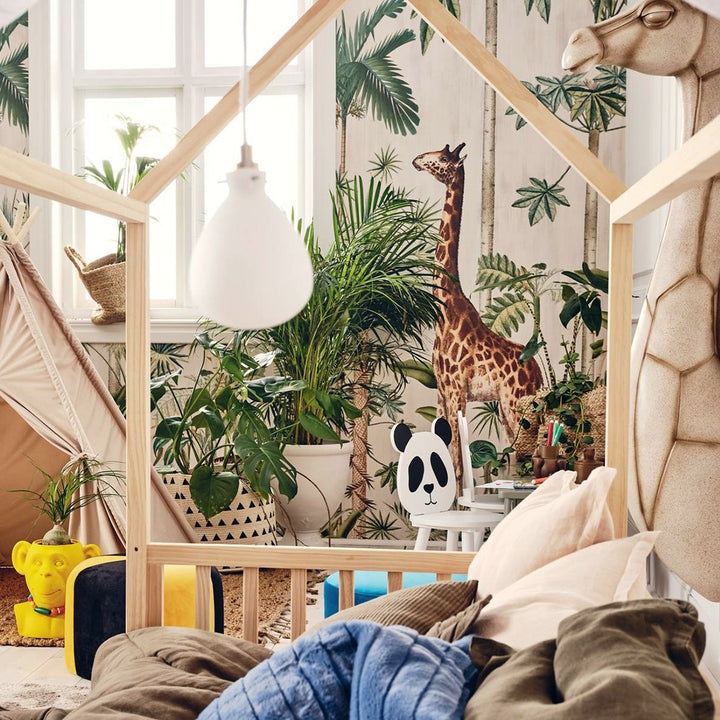 Individuelles Wandbild für Kinder - Giraffenspaziergang