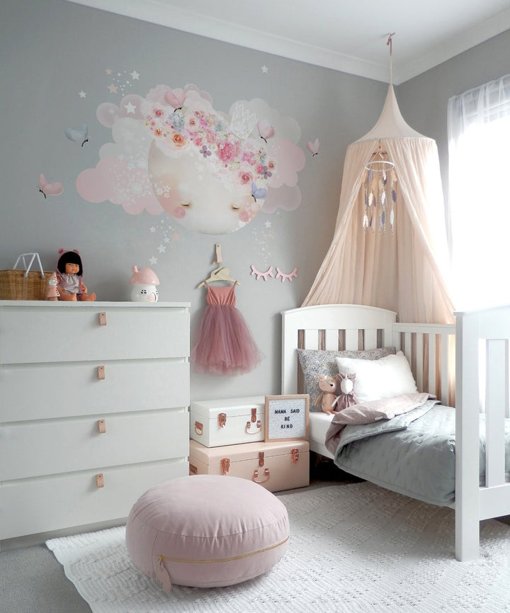 Autocollants muraux Sleepy Moon Rose