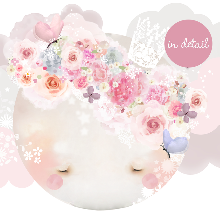 Autocollants muraux Sleepy Moon Rose