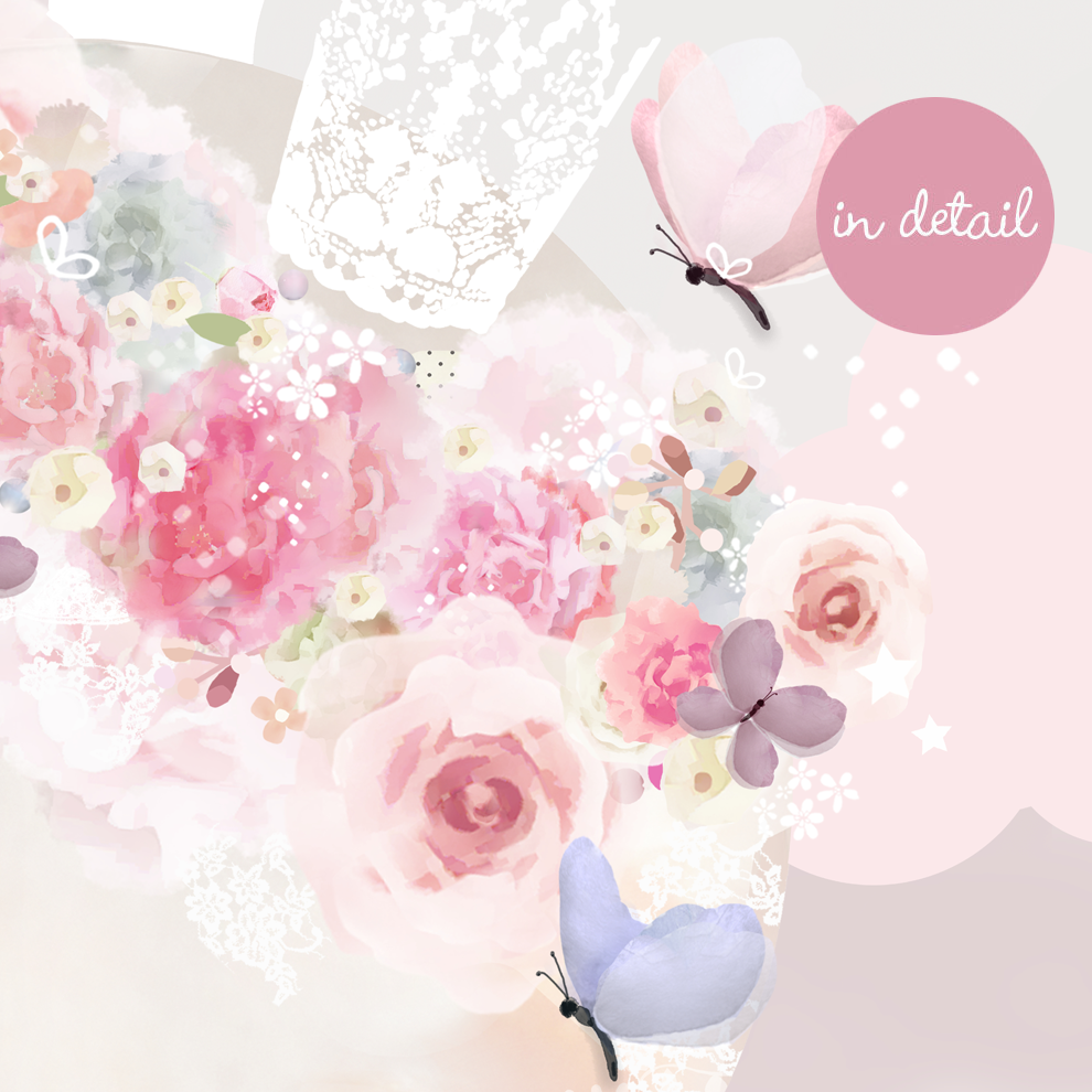 Autocollants muraux Sleepy Moon Rose