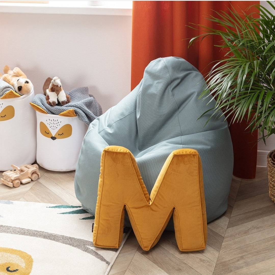 Velvet Letter Cushion - D  (Various Colours)