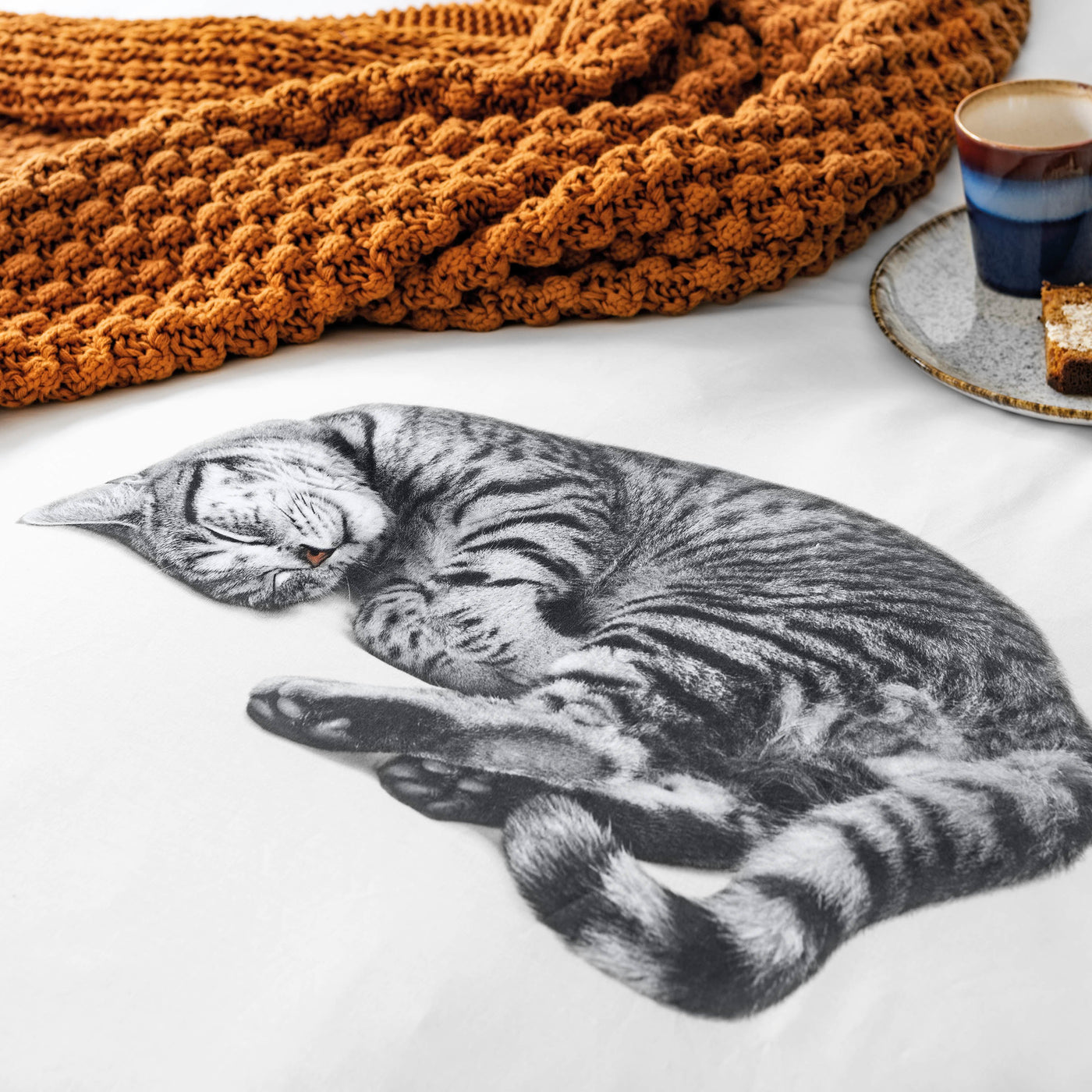 Snurk Ollie Cat Organic Bedding Set