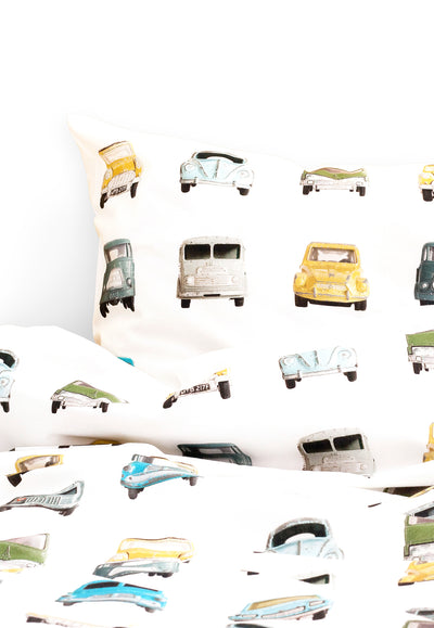 Vintage Cars Bedding Set - Single