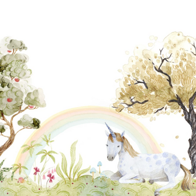 Kids Custom Wall Mural - Unicorn Dream Rainbow