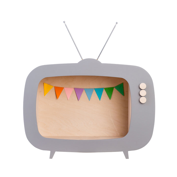 Étagère TV en bois pour enfants Up Warsaw - Gris poudré