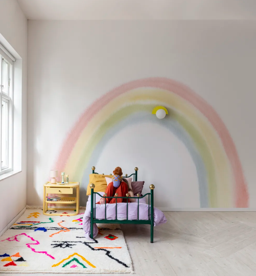 Kids Custom Wall Mural -  Rainbow