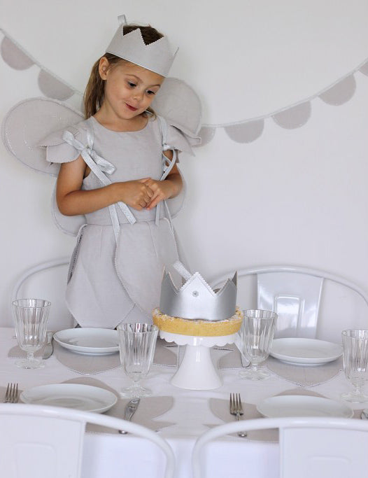 Personalised Linen Crown - Light Grey
