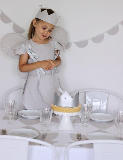 Personalised Linen Crown - Light Grey