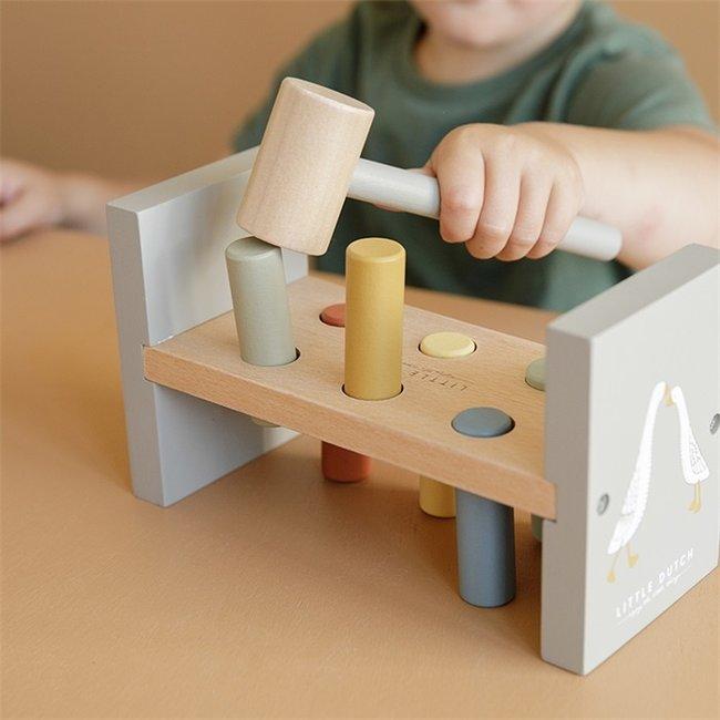 Little Dutch Little Goose Pounding Bench - Olive