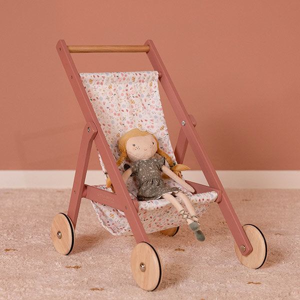 Little Dutch Wooden Doll Stroller - Spring Flowers