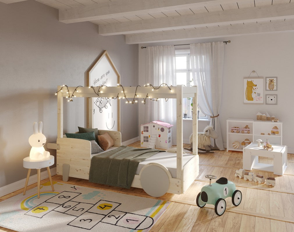 Mathy By Bols Discovery Canopy Childs Single Bed - Colour Lacquer (20+ Colours)
