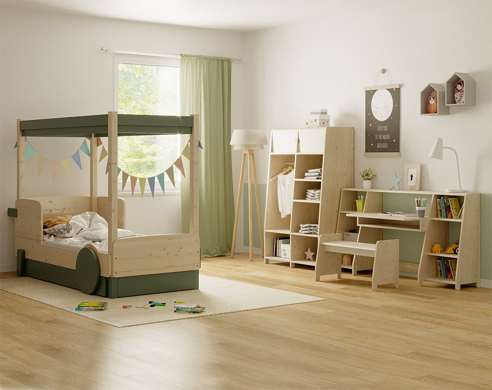 Mathy By Bols Discovery Canopy Childs Single Bed - Colour Lacquer (20+ Colours)