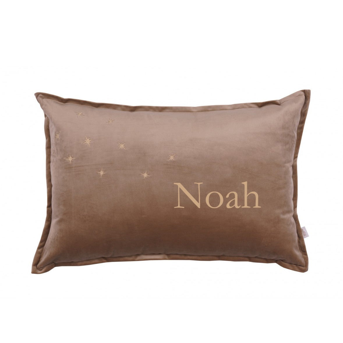 Personalised Luxury Velvet Cushion - Latte