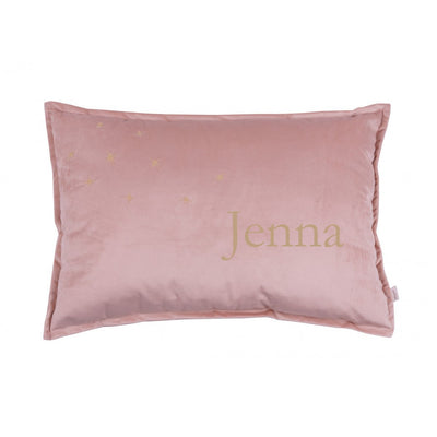 Personalised Luxury Velvet Cushion - Powder Pink