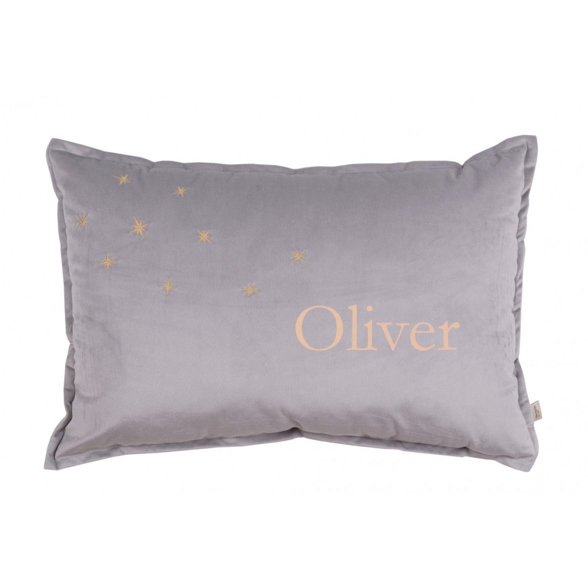 Personalised Luxury Velvet Cushion - Grey
