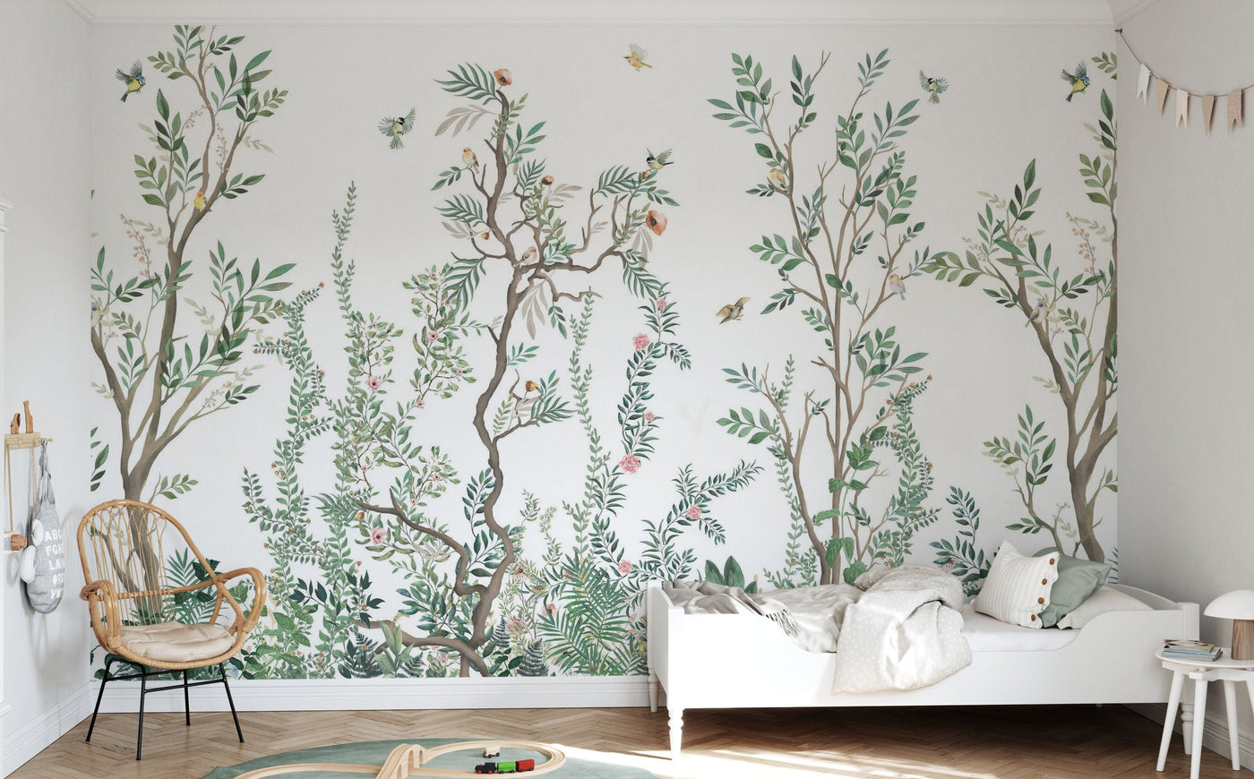 Kids Custom Wall Mural - Woodland Birds